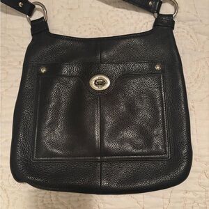 Coach Black Leather Shoulder Bag